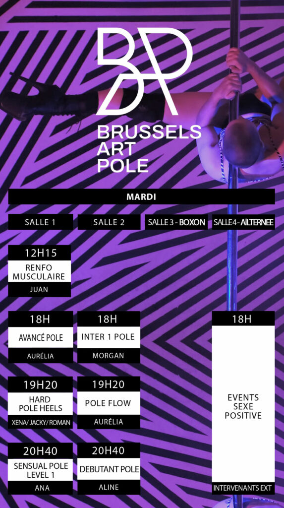 BAP, brussels art school, Ecole de pole dance à Brussels